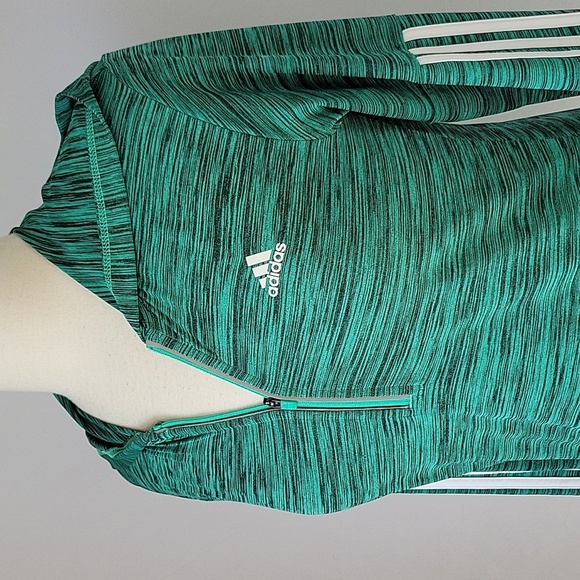 Adidas Climalite Lightweight Hoodie Top Green Size Small - Picture 7 of 14
